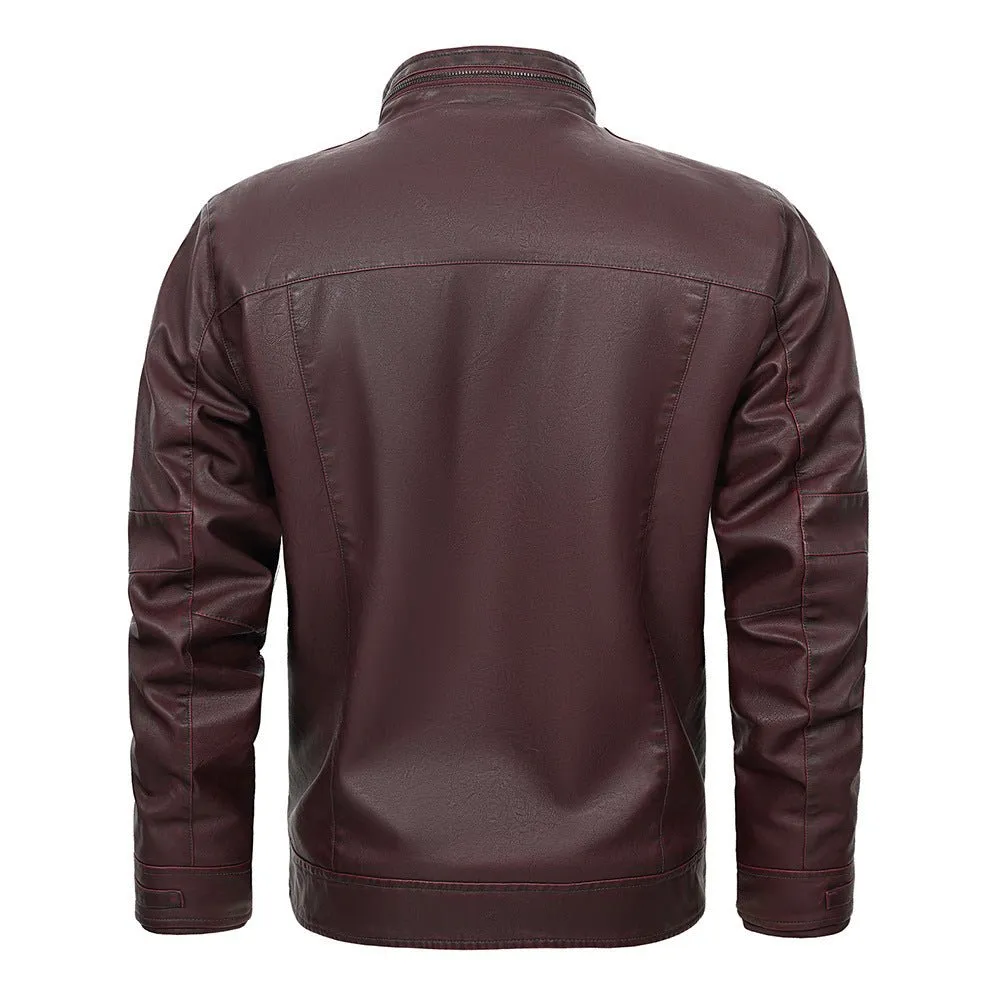 PU Leather Spring And Autumn Men's Jacket