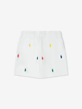 Ralph Lauren Boys Prepster Logo Shorts in White