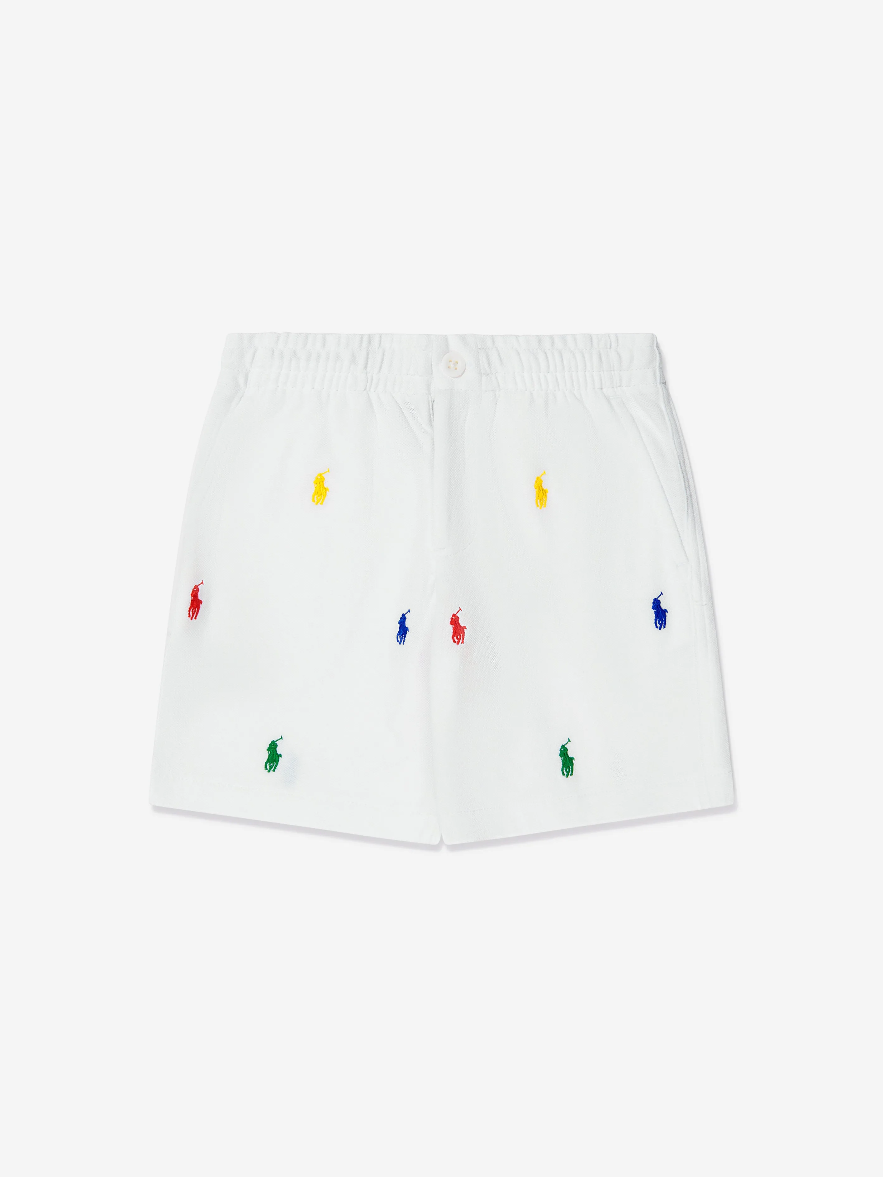 Ralph Lauren Boys Prepster Logo Shorts in White