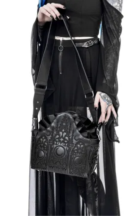 Restyle - Dark Altar - Gothic Shoulder Bag with Cathedral Motif