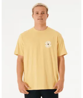 RIP CURL SWC Psyche Circles T-Shirt Washed Yellow