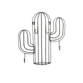 Saguaro Cactus Wall Hanging w/ Hooks