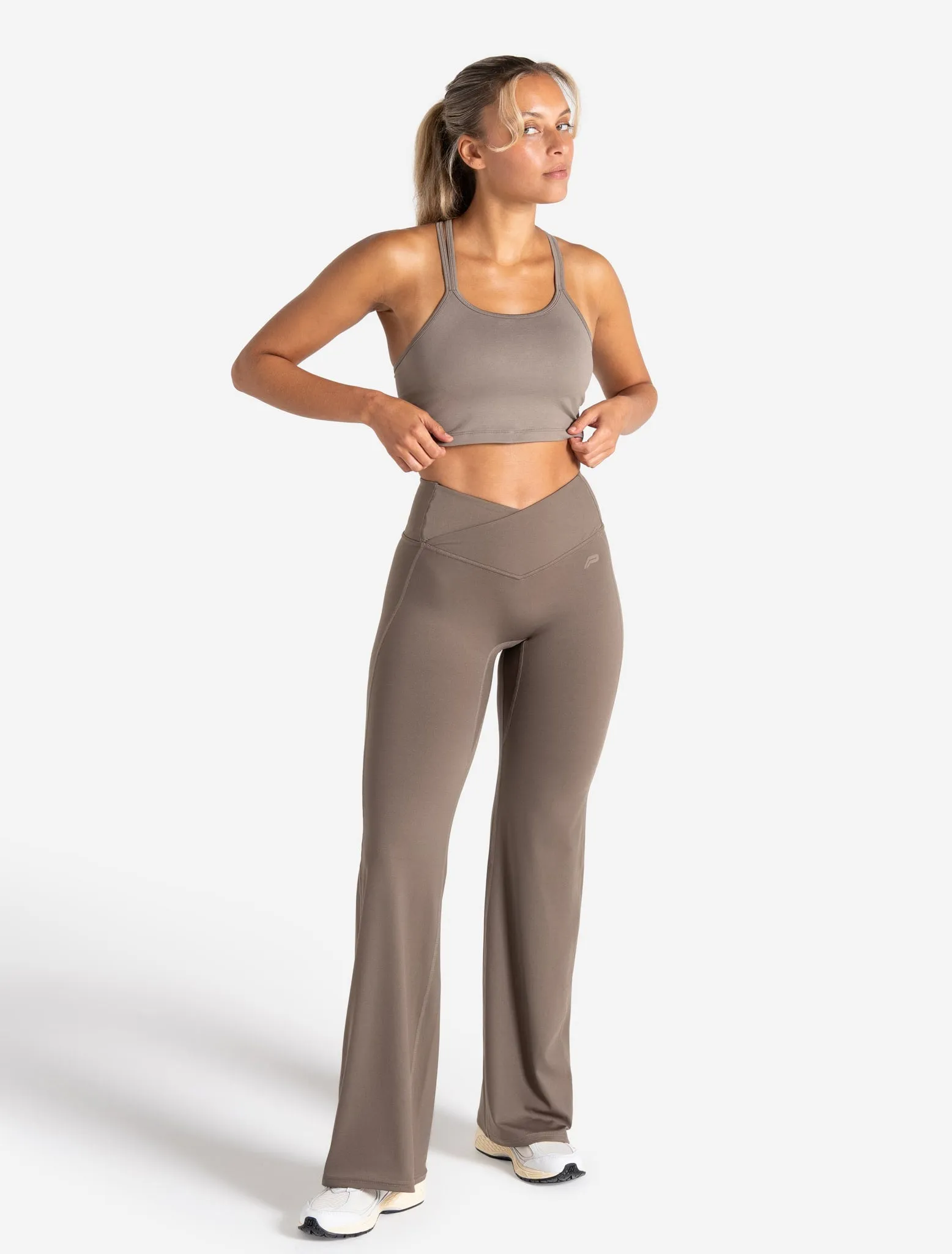 Sculpt Flared Leggings - Taupe