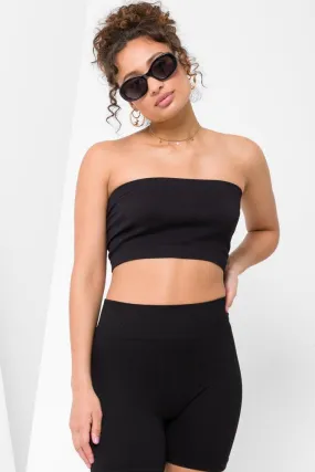 Seamless Tube Top Black