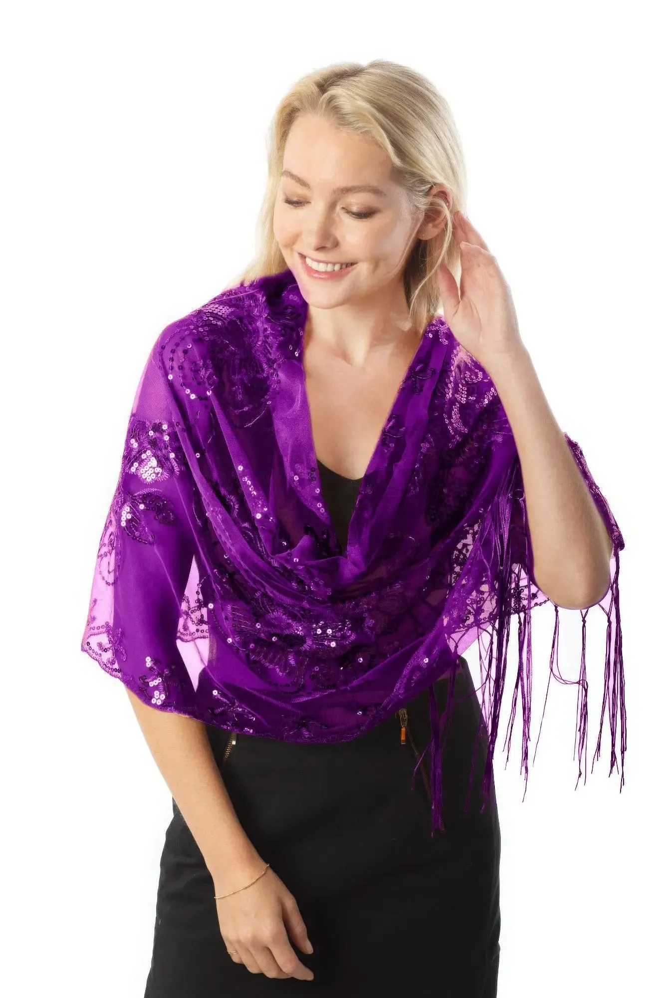 Sequined Shawl Flower