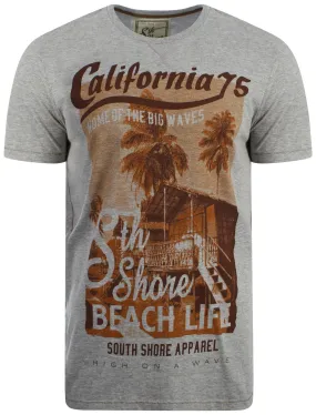 South Shore Cali 75 printed cotton t-shirt in grey