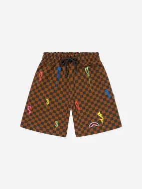 Sprayground Boys Diablo Bear Head Shorts in Multicolour