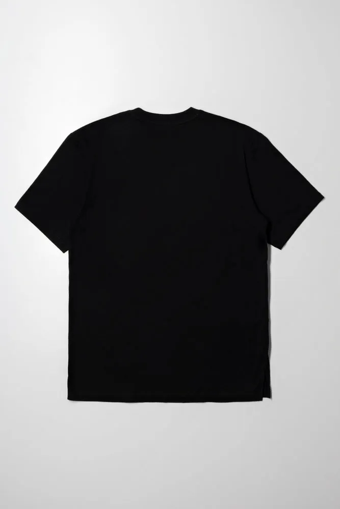 Styled T-Shirt Zip Black