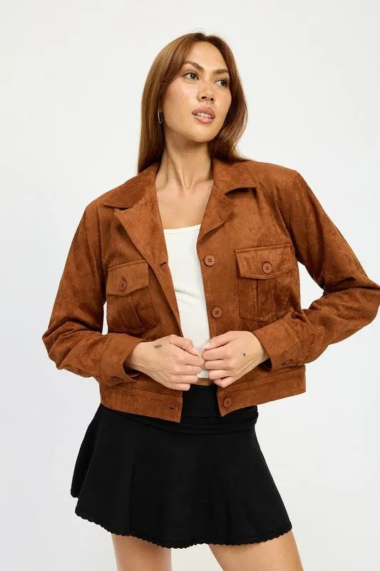 Suede Jacket With Pockets