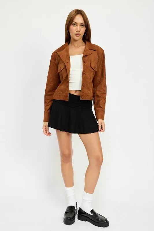 Suede Jacket With Pockets