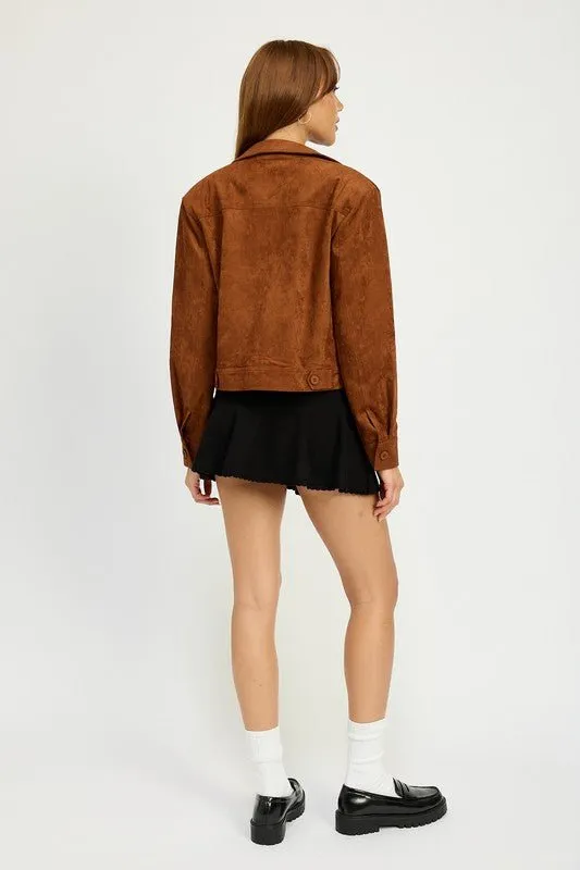 Suede Jacket With Pockets