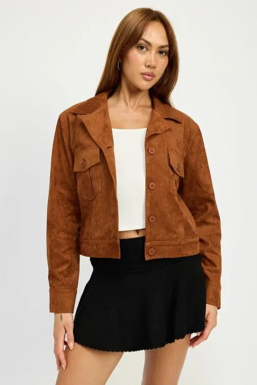 Suede Jacket With Pockets