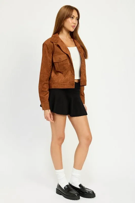 Suede Jacket With Pockets