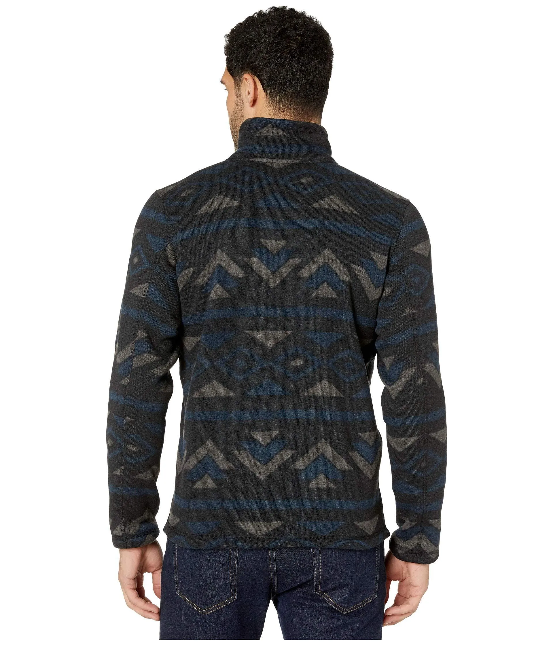 The North Face Men's Gordon Lyons Novelty 1/4 Zip, TNF Black California Geo Stripe Print, M