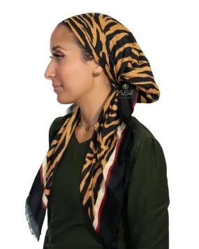 Tie Ur Knot Camel Tiger Print Square