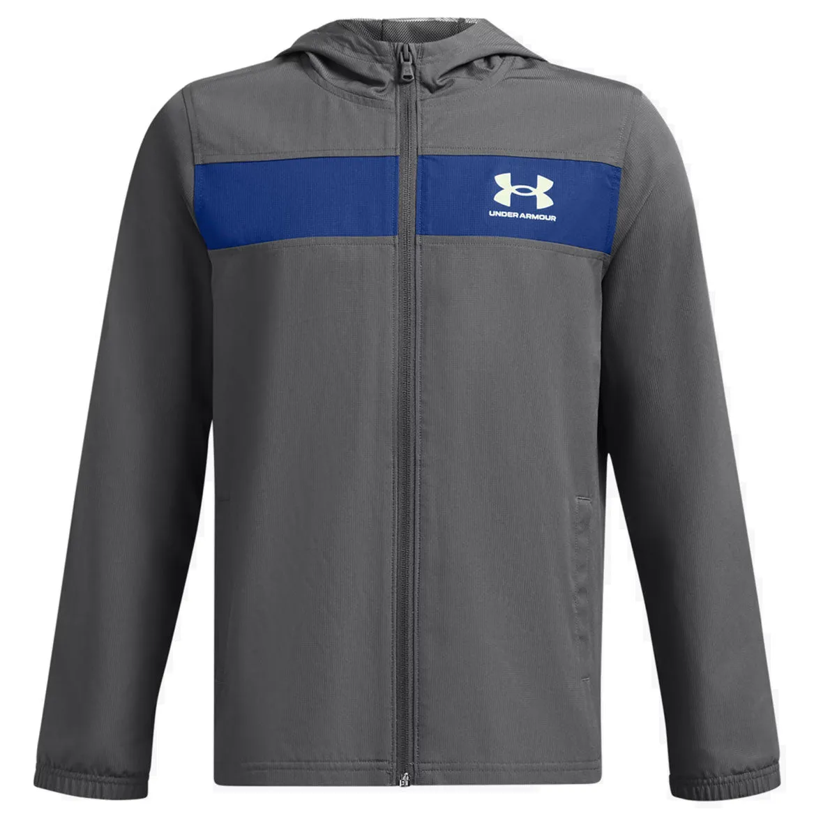 Under Armour Sportstyle Windbreaker - Boys - Castlerock/Tech Blue/White