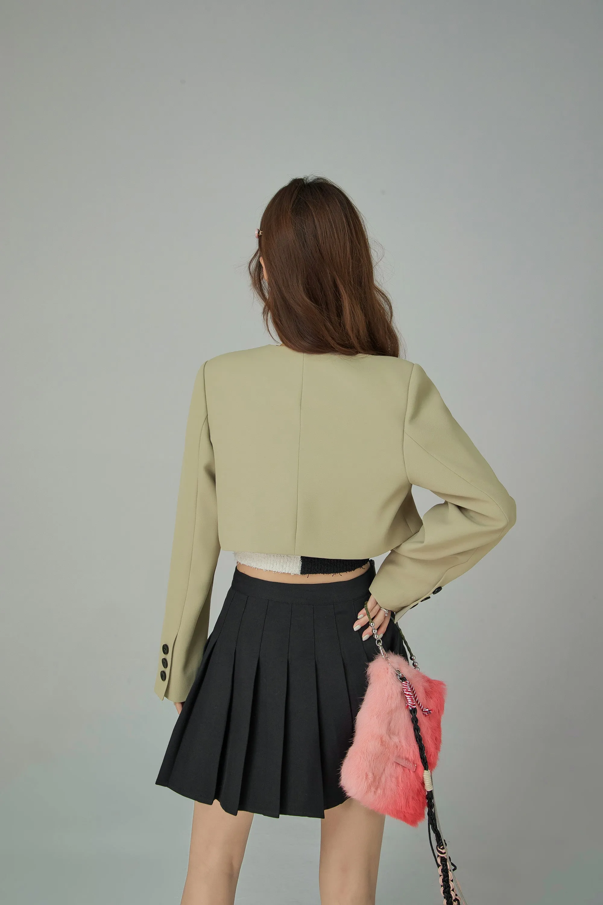 Unique Cropped Blazer Jacket