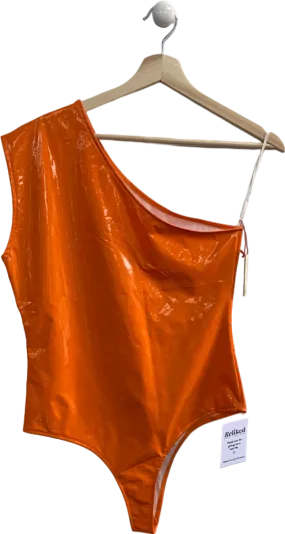 Urban Outfitters BDG Orange One-Shoulder Bodysuit Size M