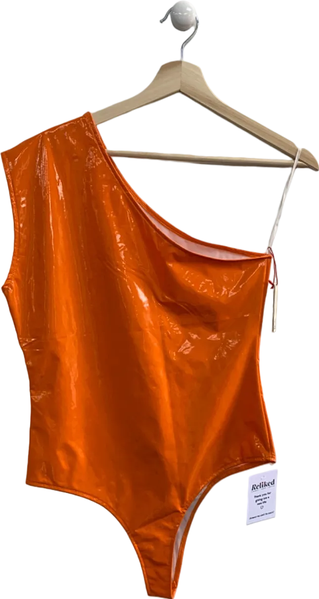 Urban Outfitters BDG Orange One-Shoulder Bodysuit Size M