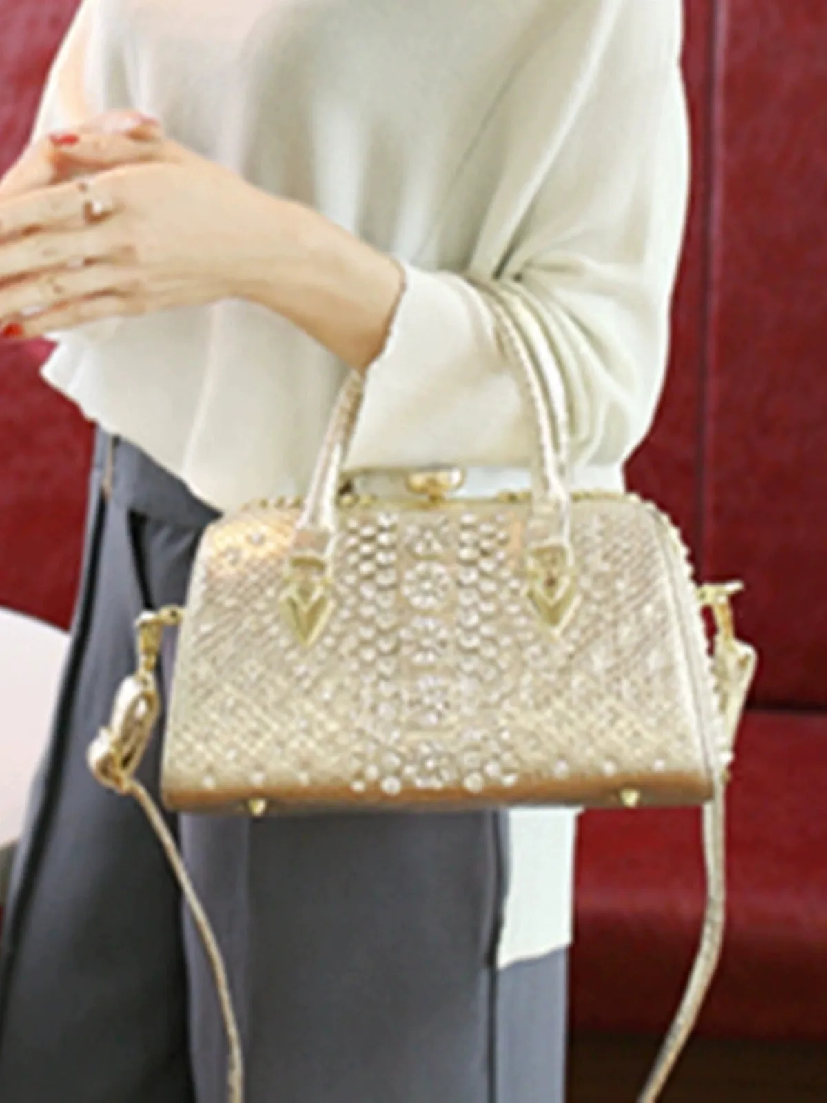 Women's Bag Stylish Fashion Diamond Shoulder Doctor Bag